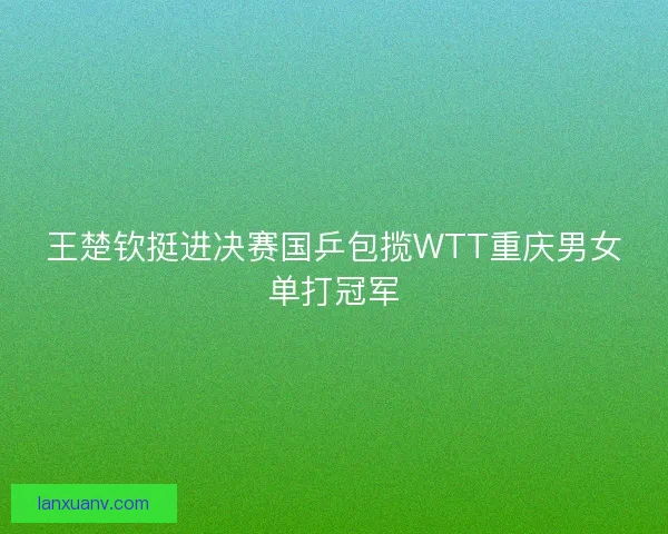 王楚钦挺进决赛国乒包揽WTT重庆男女单打冠军 王楚钦挺进决赛国乒包揽WTT重庆男女单打冠军